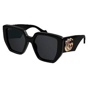Gucci Women's Geometric Black Frame Sunglasses